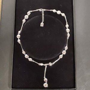 Chaps Silver Pearl Necklace
